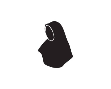 hijab vektör siyah şablon