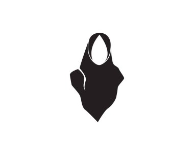 hijab vektör siyah şablon