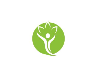 İnsan karakteri logosu çizim vektörü tasarımı