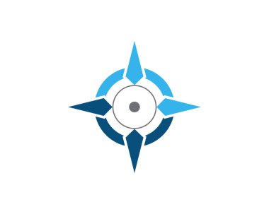 Pusula Logo Şablonu vektör resmetme deseni