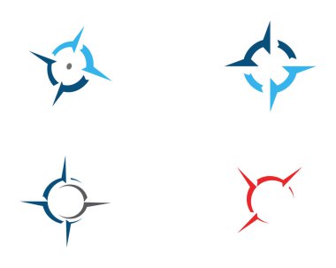 Pusula Logo Şablonu vektör resmetme deseni