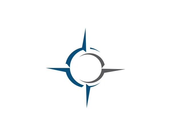 Bússola Logotipo Modelo Vetor Ícone Ilustração Desig —  Vetores de Stock