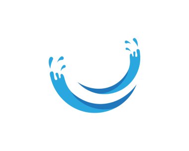 Splash su mavi doğa logo içki