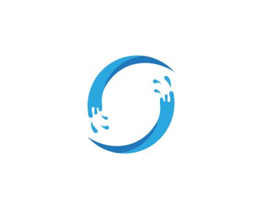 Splash su mavi doğa logo içki