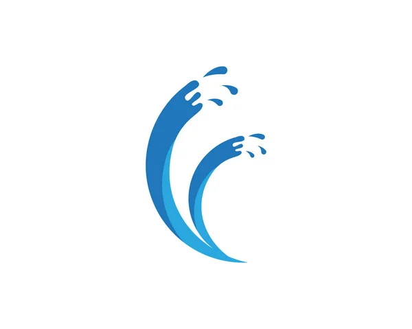 Splash Water Blue Nature Logo Drink — Stock Vector