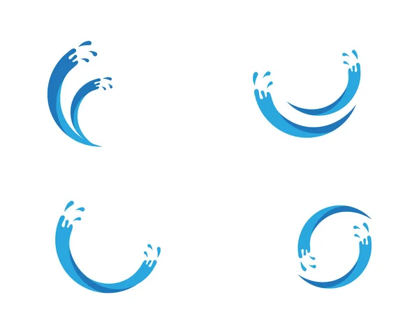Splash Água Azul Natureza Logotipo Bebida —  Vetores de Stock