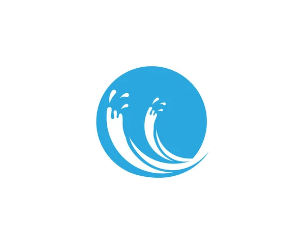Spritzwasser Blau Natur Logo Trinken — Stockvektor