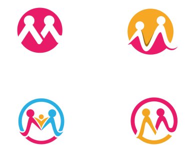 Evlat Edinme ve Toplum Bakımı Logo şablonu vektör simgesi