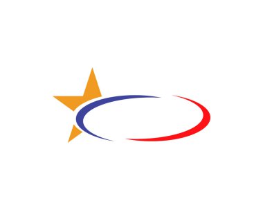Yıldız Logo Şablonu vektör çizimi 