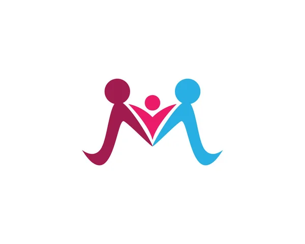 Evlat Edinme Toplum Bakımı Logo Şablonu Vektör Simgesi — Stok Vektör