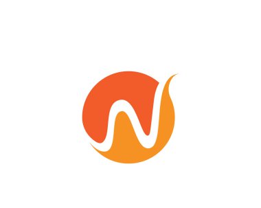 Dalga W harfi su vektör çizim tasarım Logo şablonu