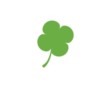 Yeşil yonca yaprağı Logo tasarım şablonu