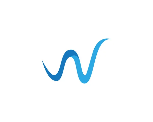 Літера Водна Хвиля Логотип Шаблон Векторні Ілюстрації Дизайн — стоковий вектор