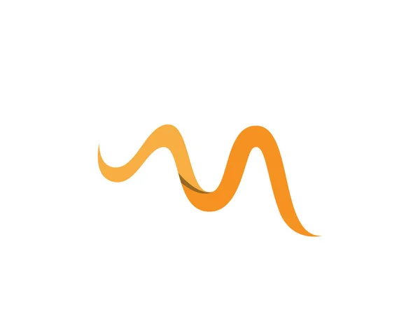 文字水面波のロゴのテンプレート ベクトル イラスト デザイン — ストックベクタ