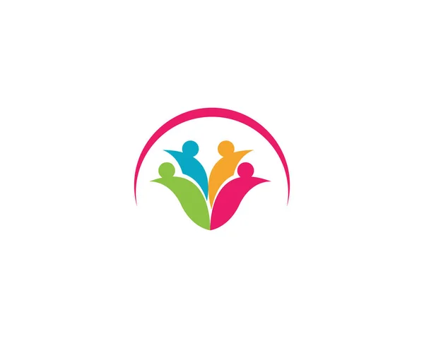 Evlat Edinme Toplum Bakımı Logo Şablonu Vektör Simgesi — Stok Vektör