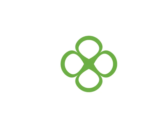 Modèle Logo Clover Leaf Vert — Image vectorielle