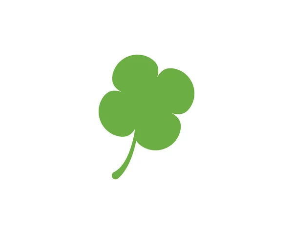 Diseño Plantilla Logotipo Hoja Trébol Verde — Archivo Imágenes Vectoriales
