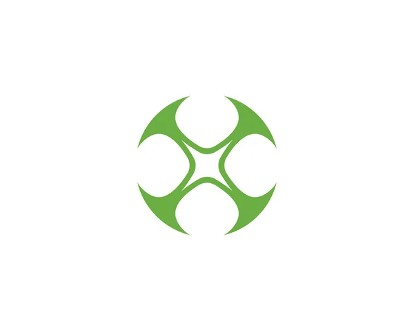 Folha Trevo Verde Logotipo Modelo Design — Vetor de Stock