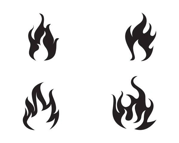 Feuer Flammenvektor Illustration Design Vorlage — Stockvektor