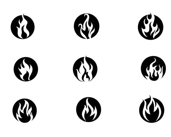Modèle Conception Illustration Vectorielle Flamme Feu — Image vectorielle