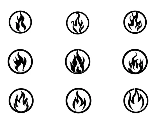 Modèle Conception Illustration Vectorielle Flamme Feu — Image vectorielle