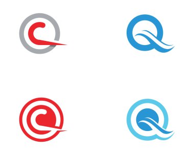Q harfi logo şablonu