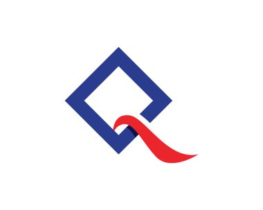 Q harfi logo şablonu