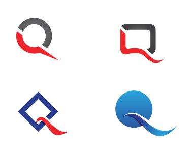 Q harfi logo şablonu