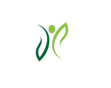 İnsan karakteri logo işareti illüstrasyon vektör tasarımı - vektör