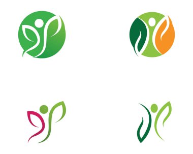 İnsan karakteri logo işareti illüstrasyon vektör tasarımı - vektör