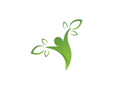 İnsan karakteri logo işareti illüstrasyon vektör tasarımı - vektör