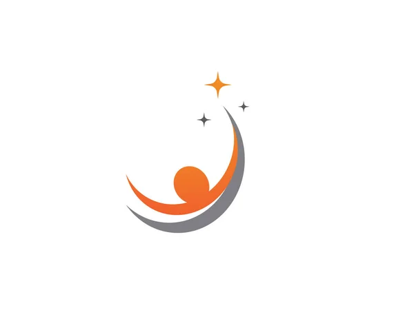 Modèle Vectoriel Illustration Signe Logo Caractère Humain Vecteur — Image vectorielle