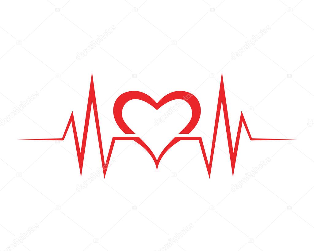 Art design health medical heartbeat pulse - Vector