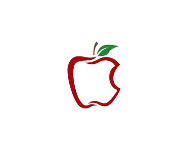 Apple vektör çizim tasarım simgesi logo şablonu - vektör