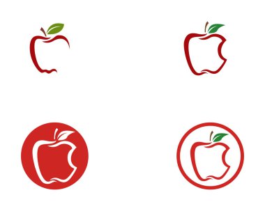 Apple vektör çizim tasarım simgesi logo şablonu - vektör