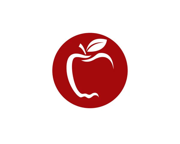 Plantilla Logotipo Icono Diseño Ilustración Vectorial Apple Vector — Vector de stock