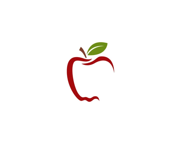 Plantilla Logotipo Icono Diseño Ilustración Vectorial Apple Vector — Vector de stock