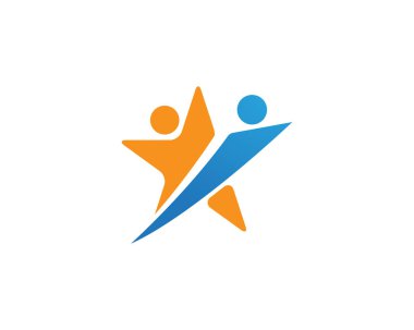 İnsan karakteri logo işareti illüstrasyon vektör tasarım - Vecto