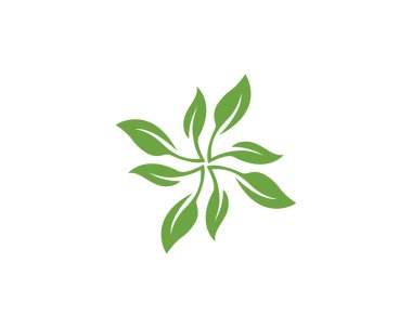 Yeşil yaprak ekolojisi doğa element vektör simgesi