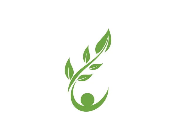 green leaf ecology nature element vector icon