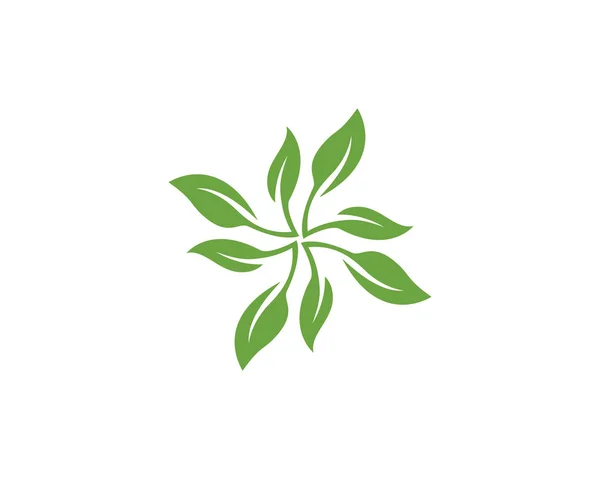 Zöld Levél Ökológia Természet Elem Vektor Ikon — Stock Vector