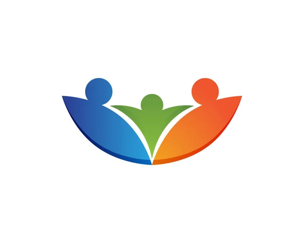 Adoption Community Care Logo Template Vector Ico — Stock Vector