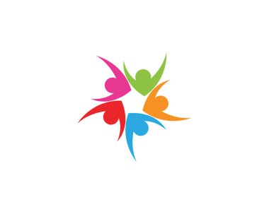 Topluluk insanlar logo ve sembolleri vektör