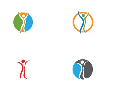 İnsan karakteri logo işareti illüstrasyon vektör tasarım - Vecto