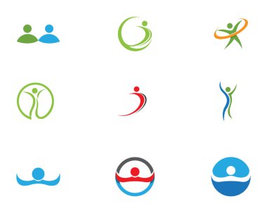 İnsan karakteri logo işareti illüstrasyon vektör tasarım - Vecto