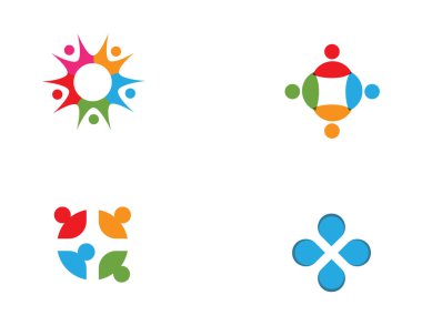 toplum bakım Logo şablonu vektör ICO