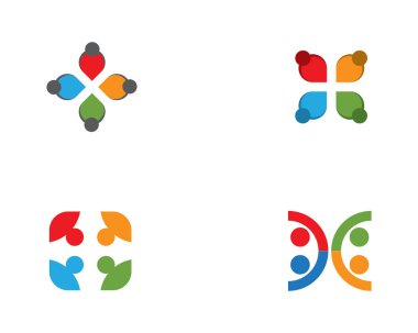 toplum bakım Logo şablonu vektör ICO