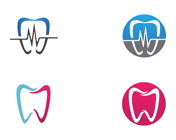 Logo Cura Dentale Simboli Modello Icone App — Vettoriale Stock