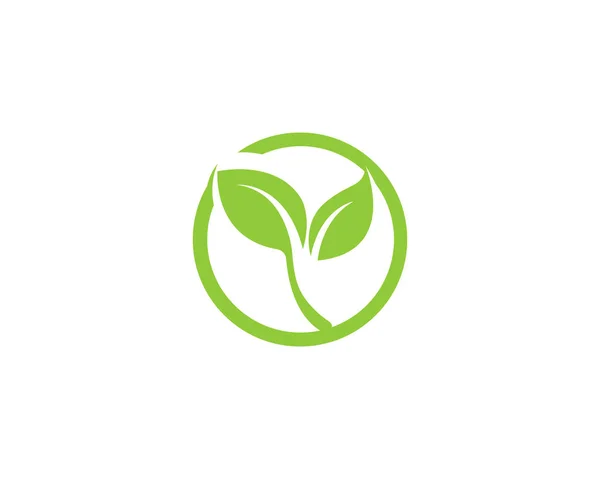 Logotipos Ecología Hoja Verde Naturaleza Elemento Vector Icono — Archivo Imágenes Vectoriales