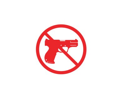 Silah vektör simge şablonu